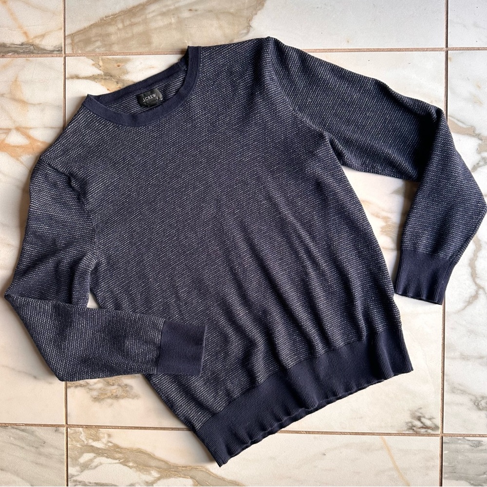 J. Crew Navy Blue Crewneck Sweater